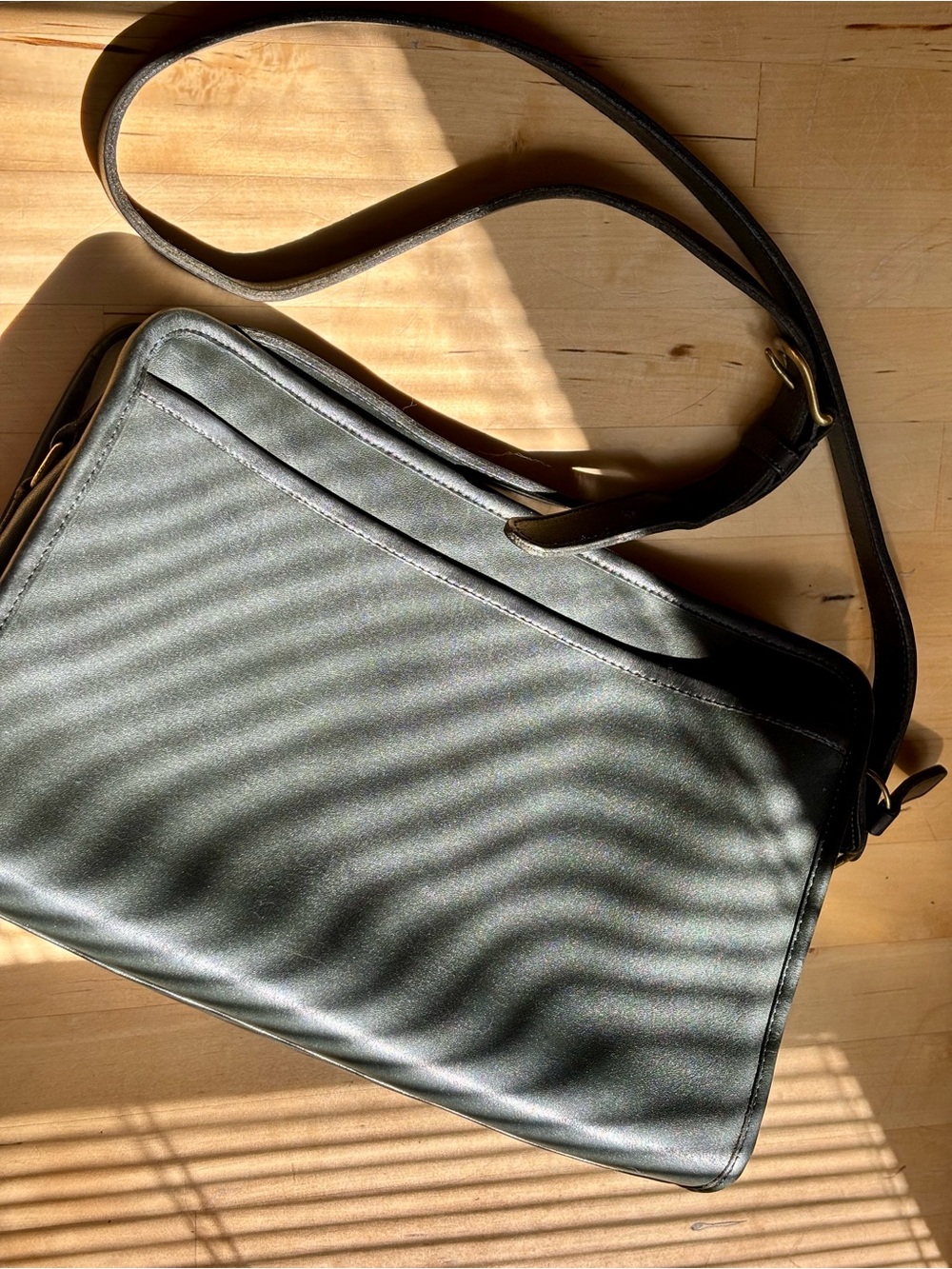 Vintage 80's Coach Swagger Bag Forest Green